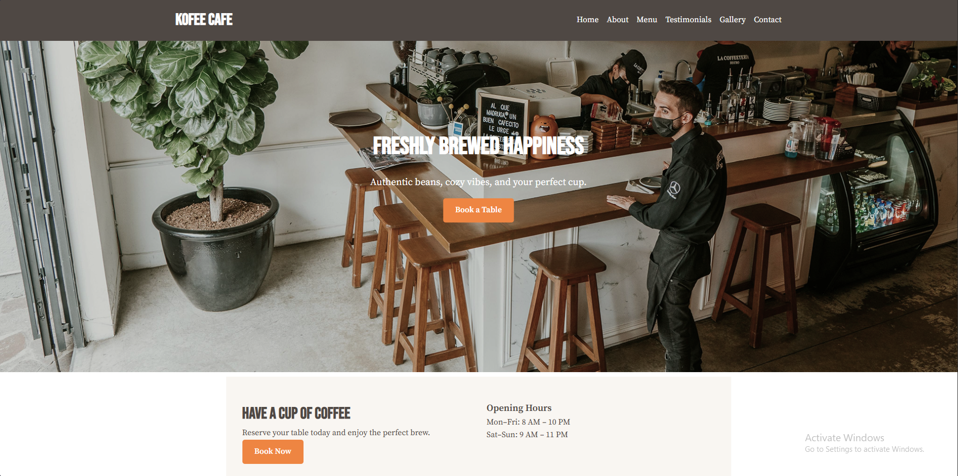 Business Landing Page Screenshot